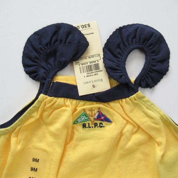 Ralph Lauren Infant Girls Sleeveless Thea RLPC Crested 1pc Bodysuit 9m $30 - Picture 3 of 5